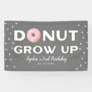 Donut Groei op sprinkhaan Birthday party Spandoek