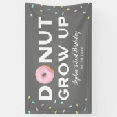 Donut Groei op sprinkhaan Birthday party Spandoek (Verticaal)