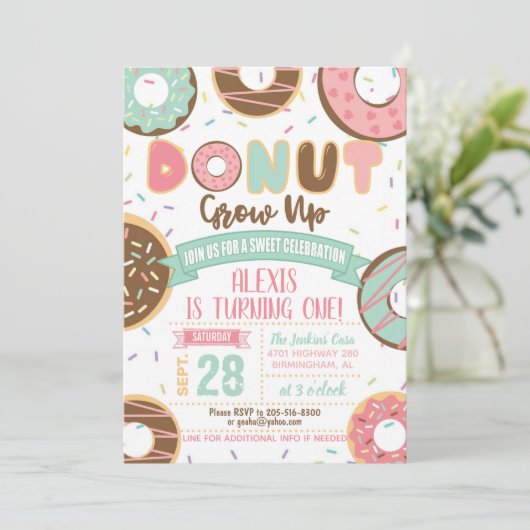 Donut Groei op uitnodiging van de Dag (Staand voorkant)