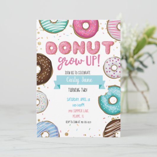 Donut Groei op uitnodiging van de Dag (Staand voorkant)