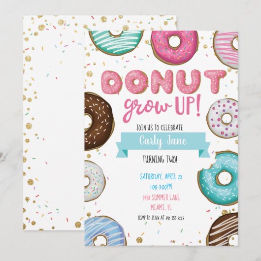 Donut Groei op uitnodiging van de Dag (Voorkant / Achterkant)