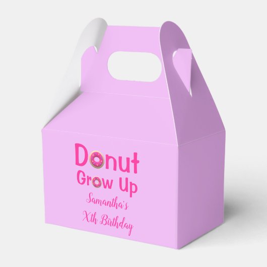 Donut Groeit Birthday Bedankdoosjes (Voorkant Zijde)
