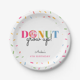 Donut Groeit Birthday Cute sprinkles Papieren Bordje