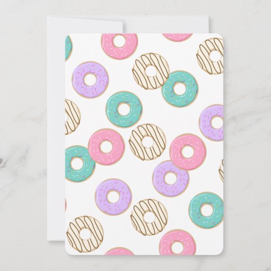 Donut Groeit Birthday Kaart (Achterkant)