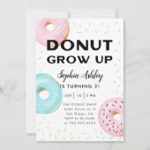 Donut Groeit Birthday Party Kaart (Voorkant)