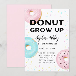 Donut Groeit Birthday Party Kaart