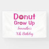 Donut Groeit Birthday Spandoek (Horizontaal)