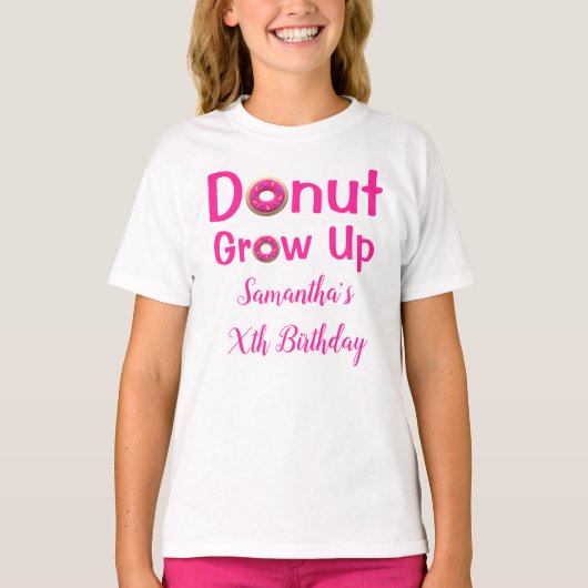 Donut Groeit Birthday T-shirt (Voorkant)