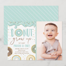 Donut Groeit Blue Boy Birthday Party