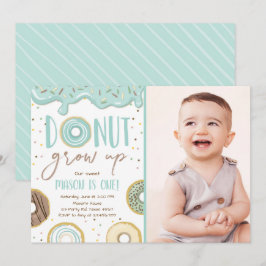 Donut Groeit Blue Boy Birthday Party Kaart