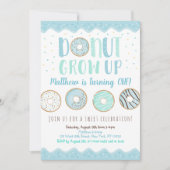 Donut Groeit Blue Donut Birthday Kaart (Voorkant)