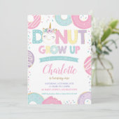 Donut groeit op 1 september Unicorn Doughnut Kaart (Staand voorkant)