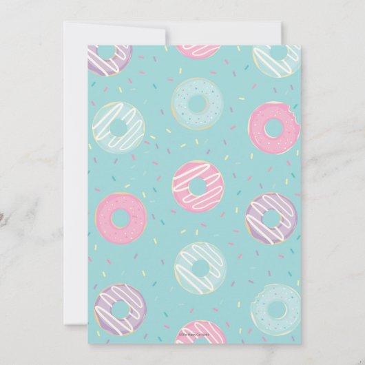 Donut groeit op 1 september Unicorn Doughnut Kaart (Achterkant)