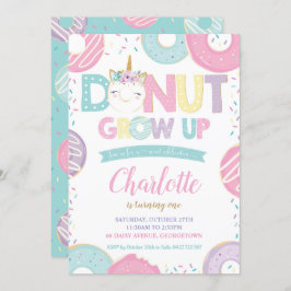 Donut groeit op 1 september Unicorn Doughnut Kaart