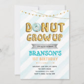 Donut groeit op de uitnodiging van de jongen (Voorkant)