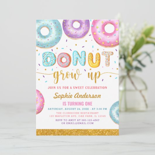 Donut groeit op uitnodiging van één dag (Staand voorkant)