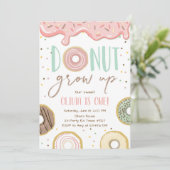 Donut Groeit roze Doughnut Girl Birthday Kaart (Staand voorkant)