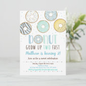 Donut Grow TWO Fast Birthday Kaart (Staand voorkant)