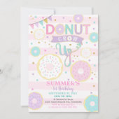 Donut Grow Up 1e verjaardag uitnodiging - Meisje (Voorkant)