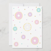 Donut Grow Up 1e verjaardag uitnodiging - Meisje (Achterkant)