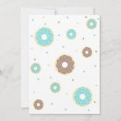 Donut Grow Up 1st Verjaardag Uitnodiging Boy Donut (Achterkant)
