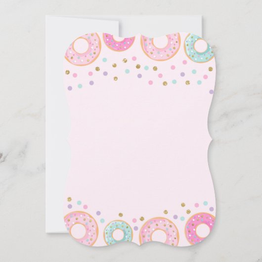 Donut Grow Up Birthday Invitation Donut & Unicorn Kaart (Achterkant)