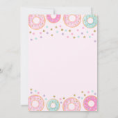 Donut Grow Up Birthday Invitation Donut & Unicorn Kaart (Achterkant)