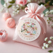 Donut Grow Up Bloesem Donut Verjaardag Ronde Sticker