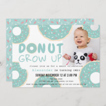 Donut Grow Up Blue Boy Foto 1e verjaardag