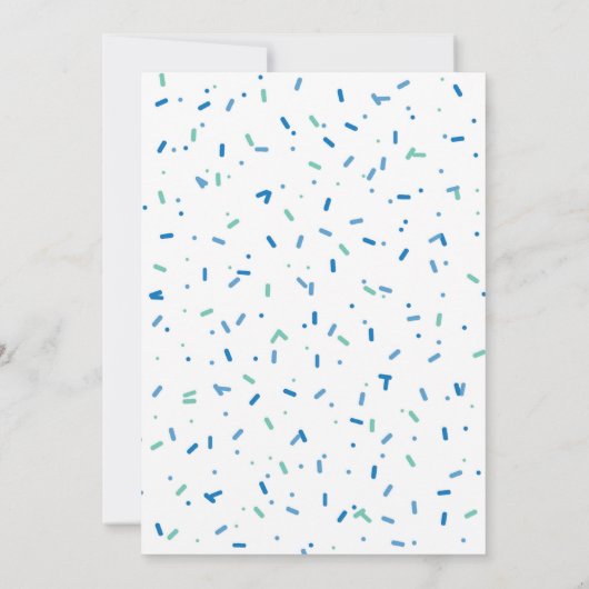 Donut Grow Up Blue Donut Verjaardag uitnodiging (Achterkant)