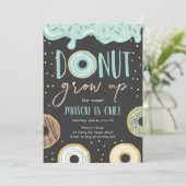 Donut Grow Up Blue Pastel Boy Eerste Verjaardag Kaart (Staand voorkant)