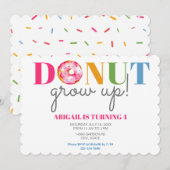 Donut Grow up Cute Birthday sproinkles party kinde Kaart (Voorkant / Achterkant)