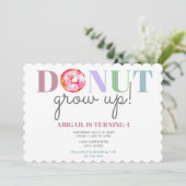 Donut Grow up Cute Birthday sproinkles party kinde Kaart (Staand voorkant)
