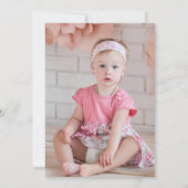 Donut Grow Up First 1st Birthday Invitation Kaart (Achterkant)