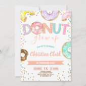 Donut Grow up Girl Sprinkles Confetti Birthday Kaart (Voorkant)