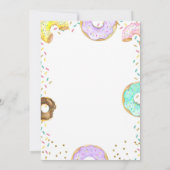 Donut Grow up Girl Sprinkles Confetti Birthday Kaart (Achterkant)