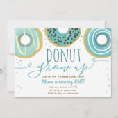 Donut Grow Up Party Blue Boy Eerste Verjaardag Kaart (Voorkant)