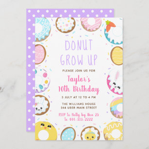 Donut Grow up Pasen Verjaardagsfeest Kaart