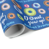 Donut Grow up Personalized Birthday Party Doughnut Cadeaupapier (Rol Hoek)