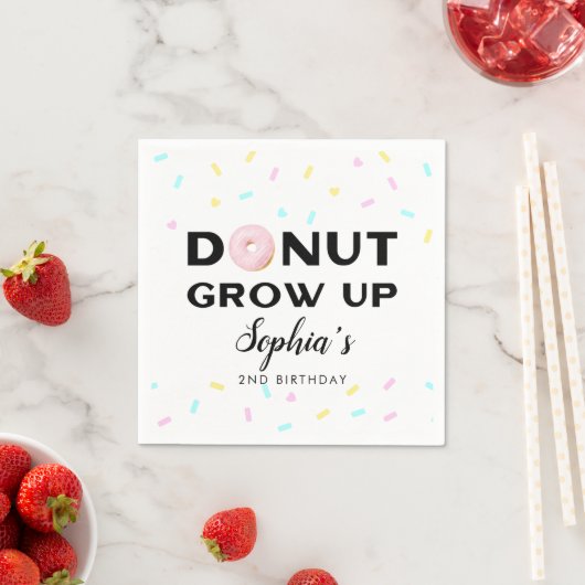 Donut Grow Up Sweet Verjaardagsfeest Servet (Insitu)