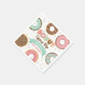 Donut Grow Up Verjaardag servet -  (Hoek)
