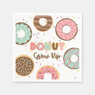 Donut Grow Up Verjaardag servet