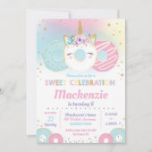 Donut Grow Up Verjaardagsfeest Eenhoorn Donut Kaart (Voorkant)