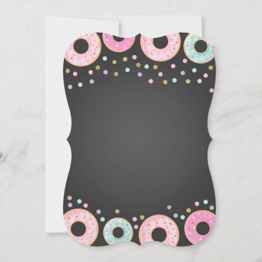 Donut Grow Up verjaardagsuitnodiging Donut & Eenho Kaart (Achterkant)