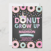 Donut Grow Up verjaardagsuitnodiging Donut & Eenho Kaart (Voorkant)