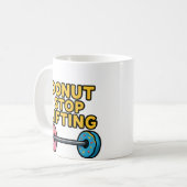Donut-halter Grappige fitness mok | Zoet & Sterk F (Voorkant links)