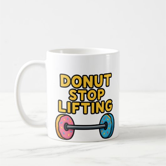 Donut-halter Grappige fitness mok | Zoet & Sterk F (Links)