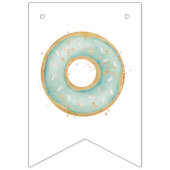 Donut Happy Birthday Bunting Banner Blue (Eerste vlag)