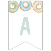 Donut Happy Birthday Bunting Banner Blue (Derde vlag)