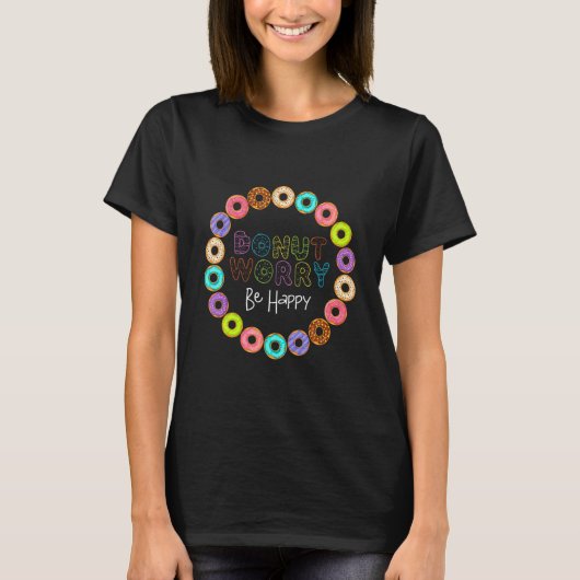 Donut Happy Donut Mannen Vrouwen kostuum T-shirt (Voorkant)